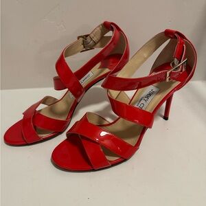Jimmy Choo “Louise” Flame Patent Leather Heels